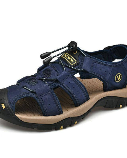 Libiyi Men's Outdoor Leather Toe Cap Sandals - Libiyi