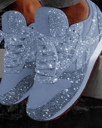 Libiyi Women Sparkle Lace-up Sneakers - Libiyi