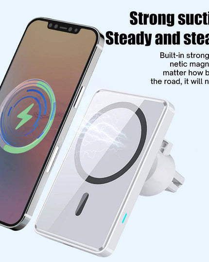 15W Fast Wireless Magnetic Strong Suction Charger Car Holder Air Vent Bracket For iPhone - Libiyi