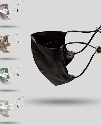 3PC Mulberry Silk Knitted Breathable Mask Men Women Skin-Friendly Soft Anti Dust Washable Reusable Face Mask Summer Thin Mask - Libiyi