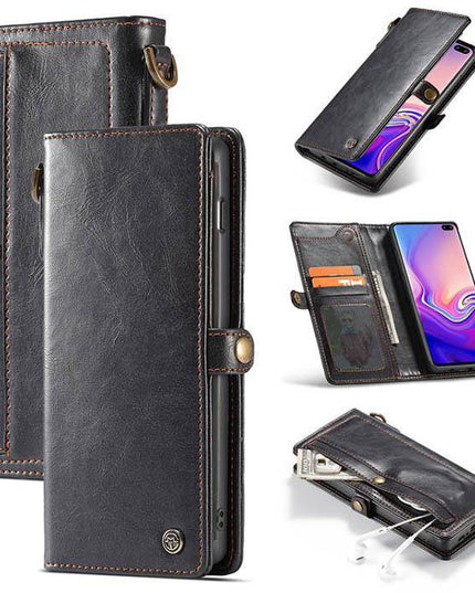 Samsung  Wallet Magnetic Case With Wrist Strap Detachable 2 in 1 Back Cover - Libiyi