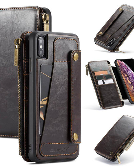 Business Zipper Wallet Detachable 2 in 1 Case For iPhone - Libiyi