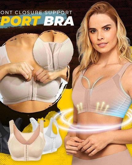 Front Closure Support Sport Bra - Libiyi