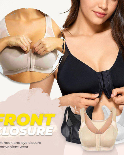 Front Closure Support Sport Bra - Libiyi