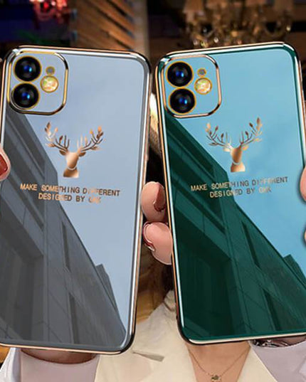 2022 Deer Pattern Camera All-inclusive Electroplating Process iPhone Case - Libiyi